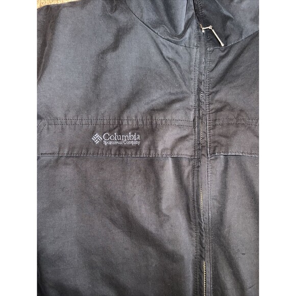 Vintage Columbia Sportswear Black Heavyweight Windproof Waterproof Mens Coat XLT - Picture 2 of 4